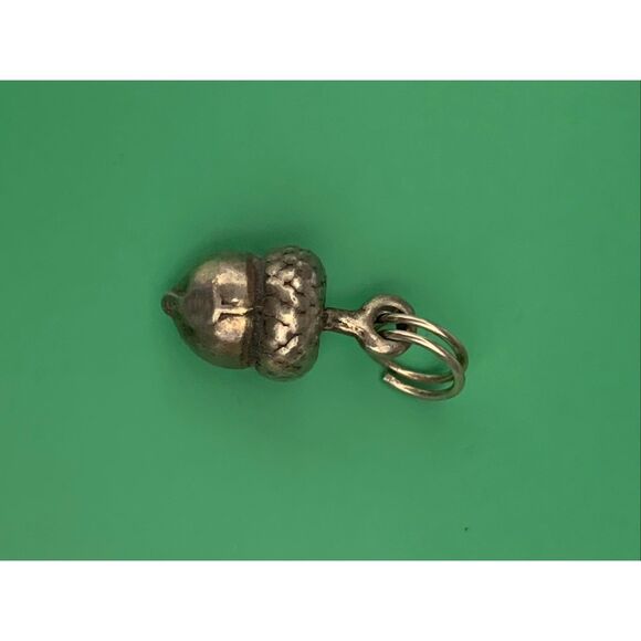 Acorn Sterling Silver Jewelry Charm. #fall #squirrel - Picture 2 of 4
